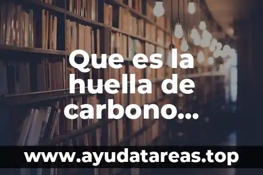 Que es la huella de carbono definicion