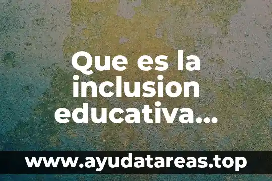 Definición y explicación de que es personalidad 4 Que es la inclusion educativa explicacion para niños
