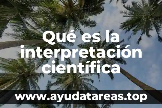 Qué es la interpretación científica