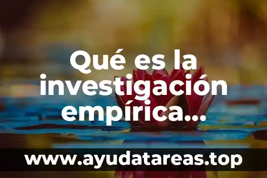 Que es la investigación pedagógica concepto 8 Qué es la investigación empírica analítica