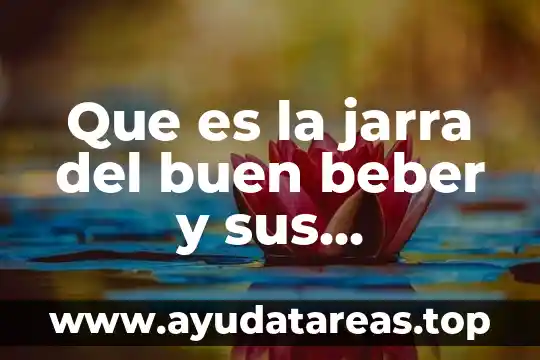 Por que es necesario beber agua 5 Que es la jarra del buen beber y sus consecuencias