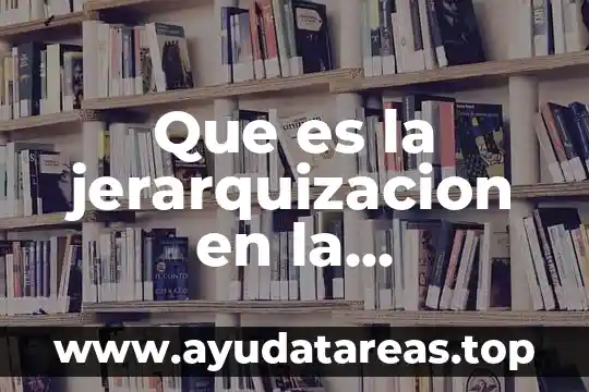 Que es la teoria de administracion 7 Que es la jerarquizacion en la administracion