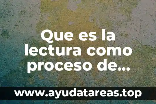 Que es la lectura como proceso de comunicacion social
