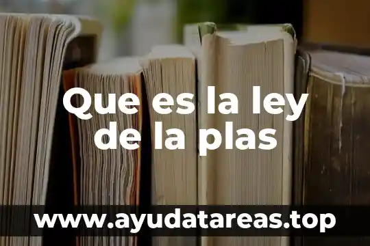 Que es la ley de justicia y paz 6 Que es la ley de la plas