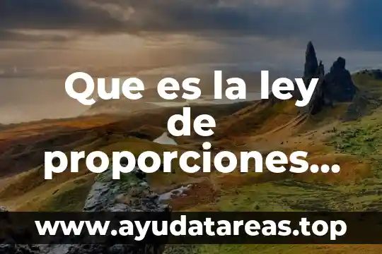 Que es la ley de proporciones multiples reciprocas