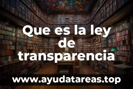 Que es la ley de transparencia