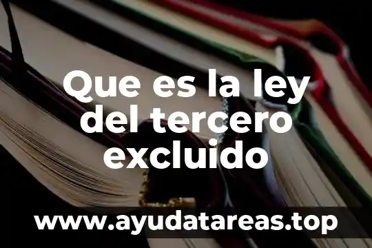 Que es la biodiversidad concepto breve 7 Que es la ley del tercero excluido