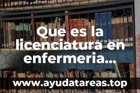 Que es el concepto de atencion 4 Que es la licenciatura en enfermeria concepto