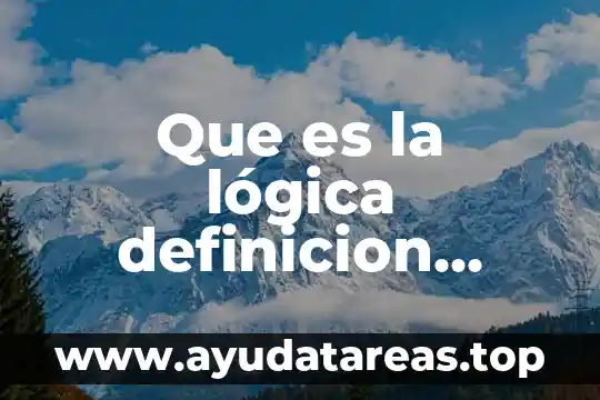 Que es la lógica definicion libros