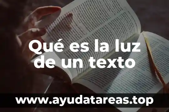 Qué es la luz de un texto