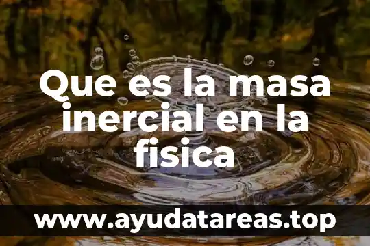 Que es el principio de conservacion de la masa 3 Que es la masa inercial en la fisica