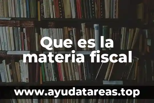 Qué es el número de control en fiscal 4 Que es la materia fiscal