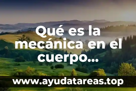 Qué es la teoría de la mecánica cuántica 4 Qué es la mecánica en el cuerpo humano