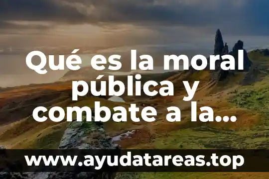 Qué es la corrupción y sus tipos 8 Qué es la moral pública y combate a la corrupción