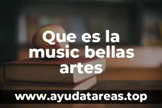 Que es la music bellas artes