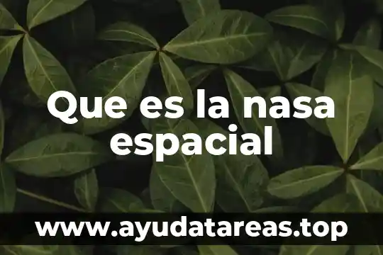 Que es la nasa espacial