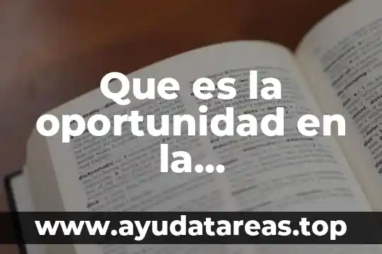 Administracion que es ser medible 5 Que es la oportunidad en la administracion