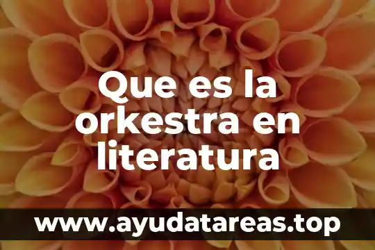 Que es epoca literaria en literatura 7 Que es la orkestra en literatura