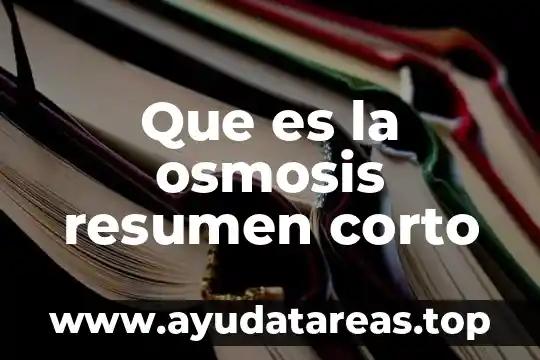 Que es la tierra concepto corto 4 Que es la osmosis resumen corto