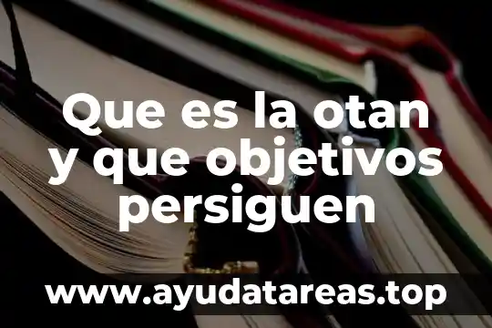 Que es agua al tiempo 3 Que es la otan y que objetivos persiguen