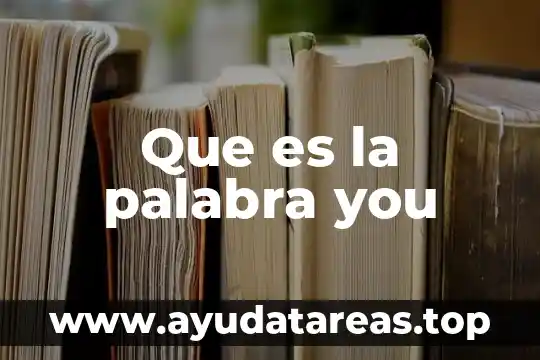 Que es el significado de la palabra auge 3 Que es la palabra you