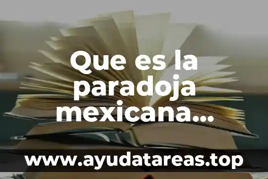 Que es la paradoja mexicana segun el dr shaiken