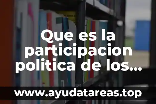 Que es la participacion politica de los jovenes
