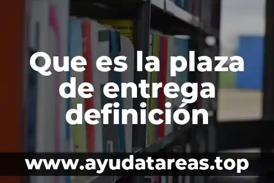 Que es la plaza de entrega definición