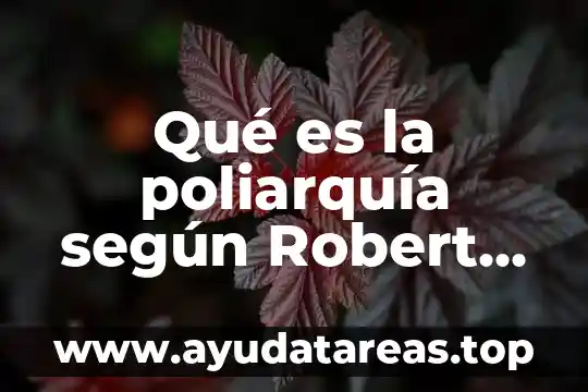 Qué es la poliarquía según Robert Dahl