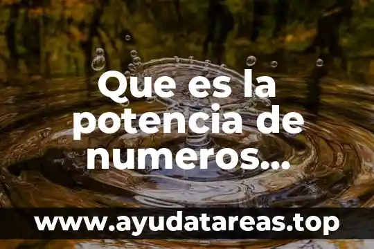 Que es la potencia de numeros decimales