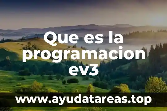 Que es notacion en programacion 3 Que es la programacion ev3