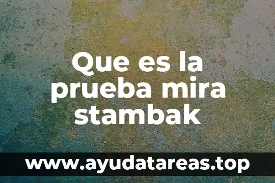Que es prueba de spirometria 7 Que es la prueba mira stambak