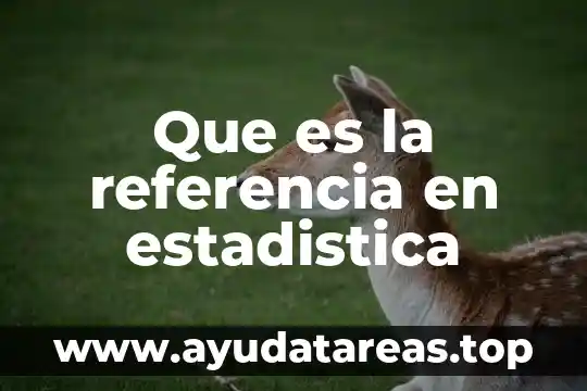Que es referencia diccionario 8 Que es la referencia en estadistica