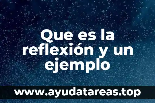 Que es la reflexion en un proyecto 8 Que es la reflexión y un ejemplo