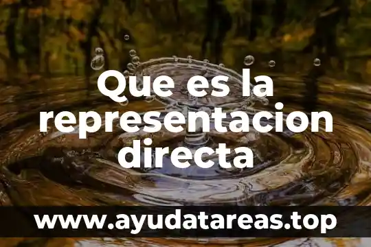 Qué es la polarización directa definición 6 Que es la representacion directa