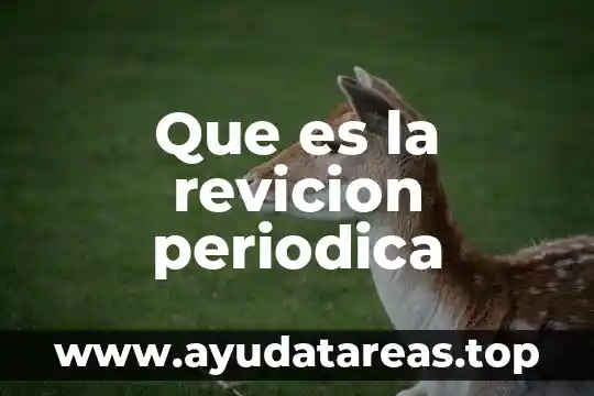 Que es nombre en la tabla periodica 4 Que es la revicion periodica