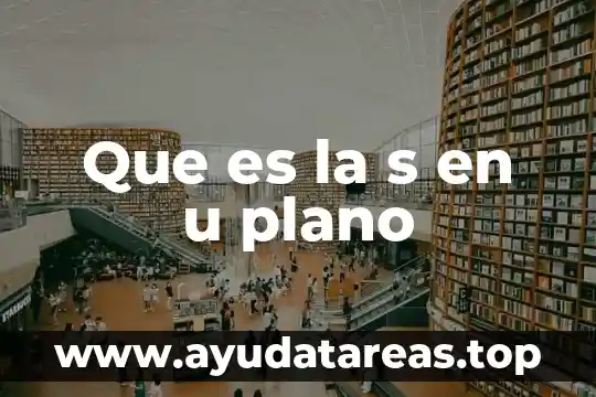 Que es la s en u plano