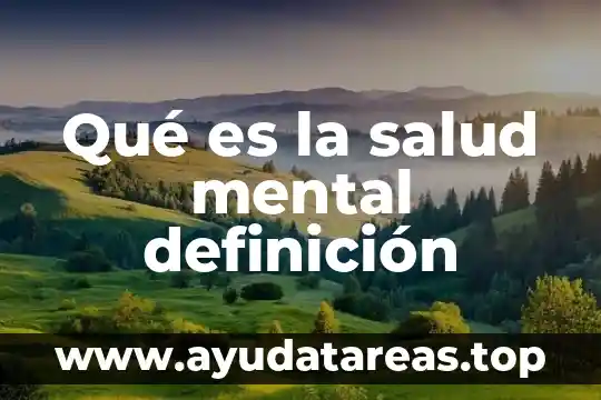 Qué es una complicación en salud 5 Qué es la salud mental definición