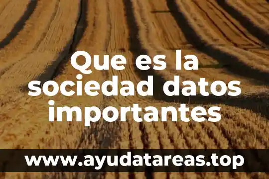 Por que es importantes ser nutriologo apoyar a la comunidad 3 Que es la sociedad datos importantes