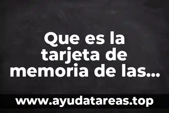 Que es la tarjeta de memoria de las lavadoras