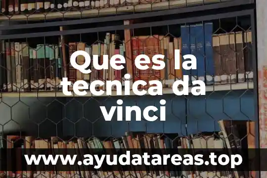 Que es la tecnica da vinci