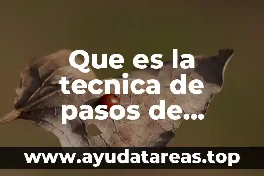 La definición de contabilidad parte de que es una técnica 3 Que es la tecnica de pasos de flolclore y ejemplos