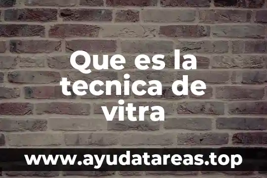 Técnica de gallego para que es 6 Que es la tecnica de vitra