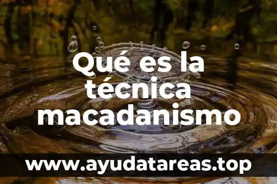 Qué es la técnica macadanismo