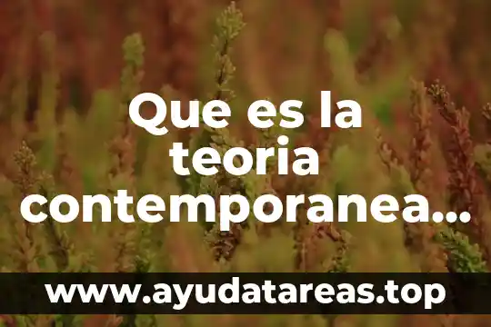 Que es la teoria contemporanea de liderazgo