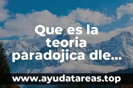 Que es la teoria paradojica dle cambio