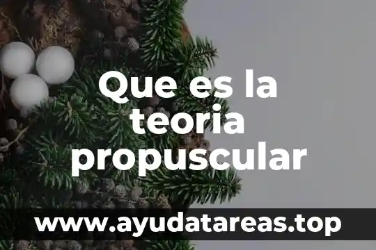 Que es la teoria propuscular