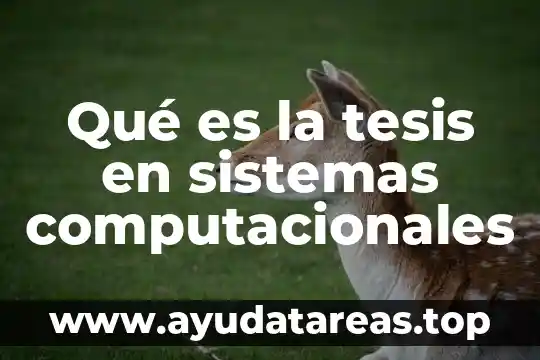 Qué es multiproceso en sistemas operativos 7 Qué es la tesis en sistemas computacionales