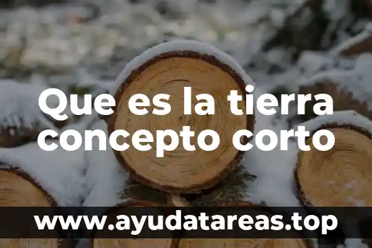 Que es la tierra concepto corto