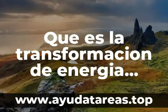 Que es la transformacion de energia quimica a electrica